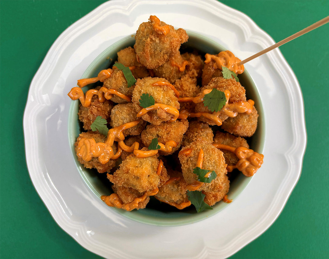 5-stegs friterade vitlöksoliver