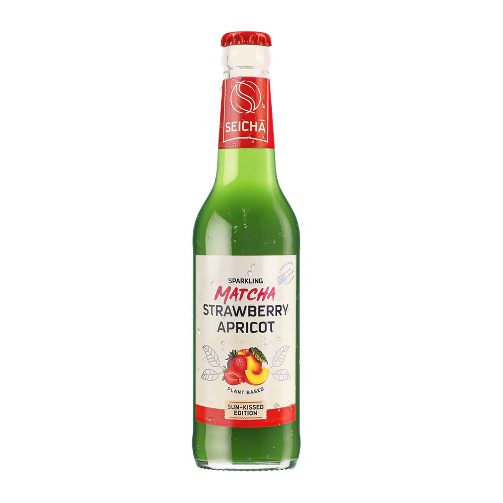 Sparkling matcha med Jordgubb & Aprikos