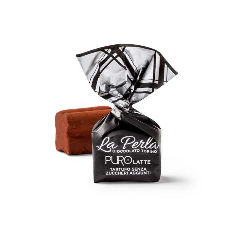 Sockerfri mjölkchokladtryffel med hasselnötter