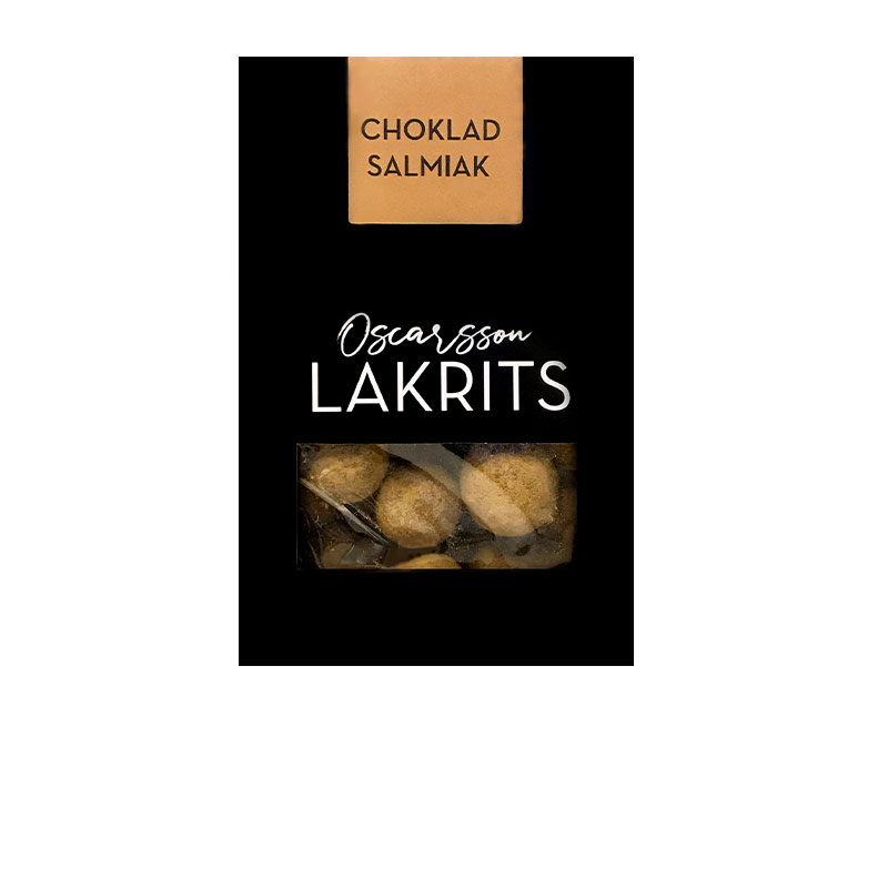 Chokladdragerad saltlakrits med salmiakpulver