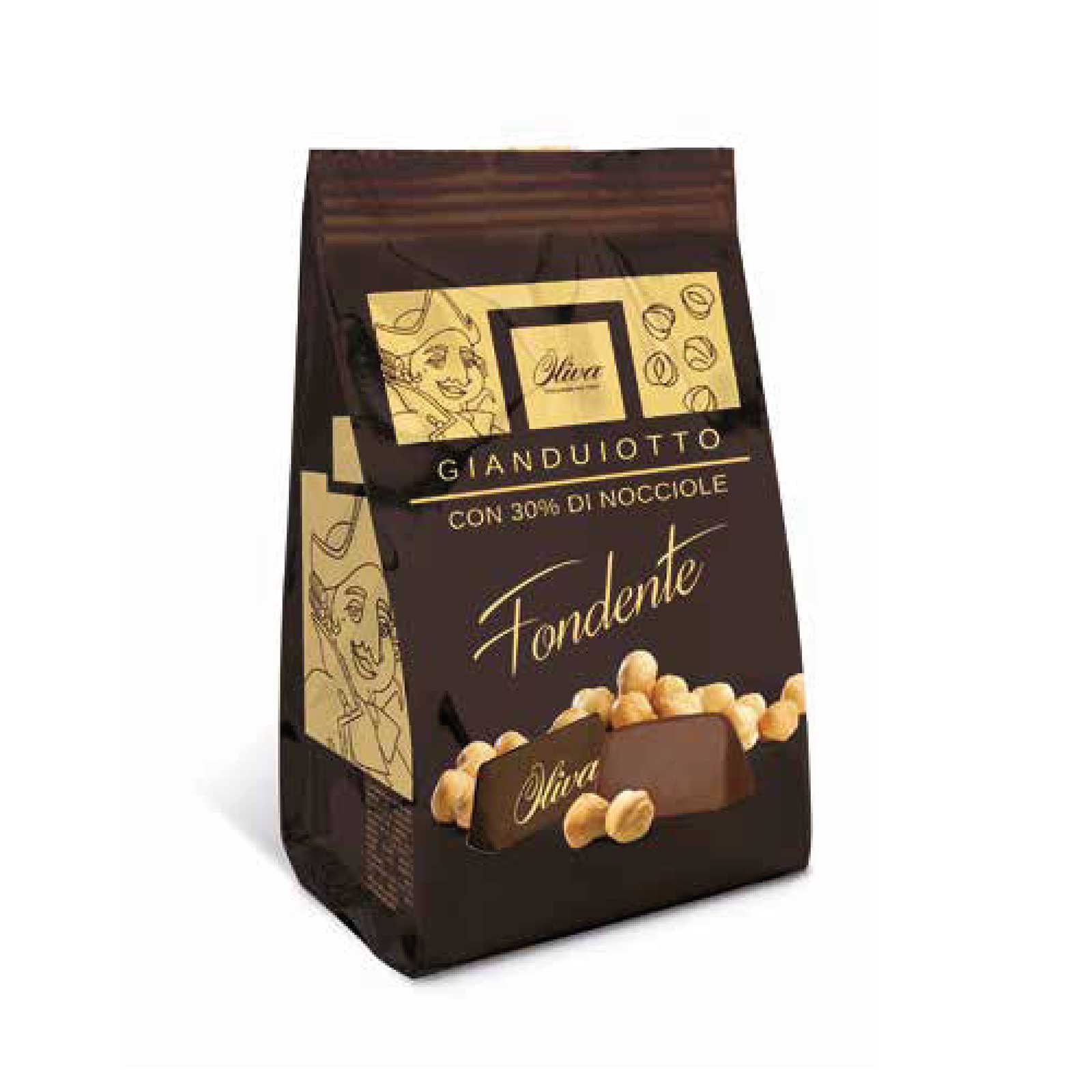 Presentpåse med mörk Giandujottinougat