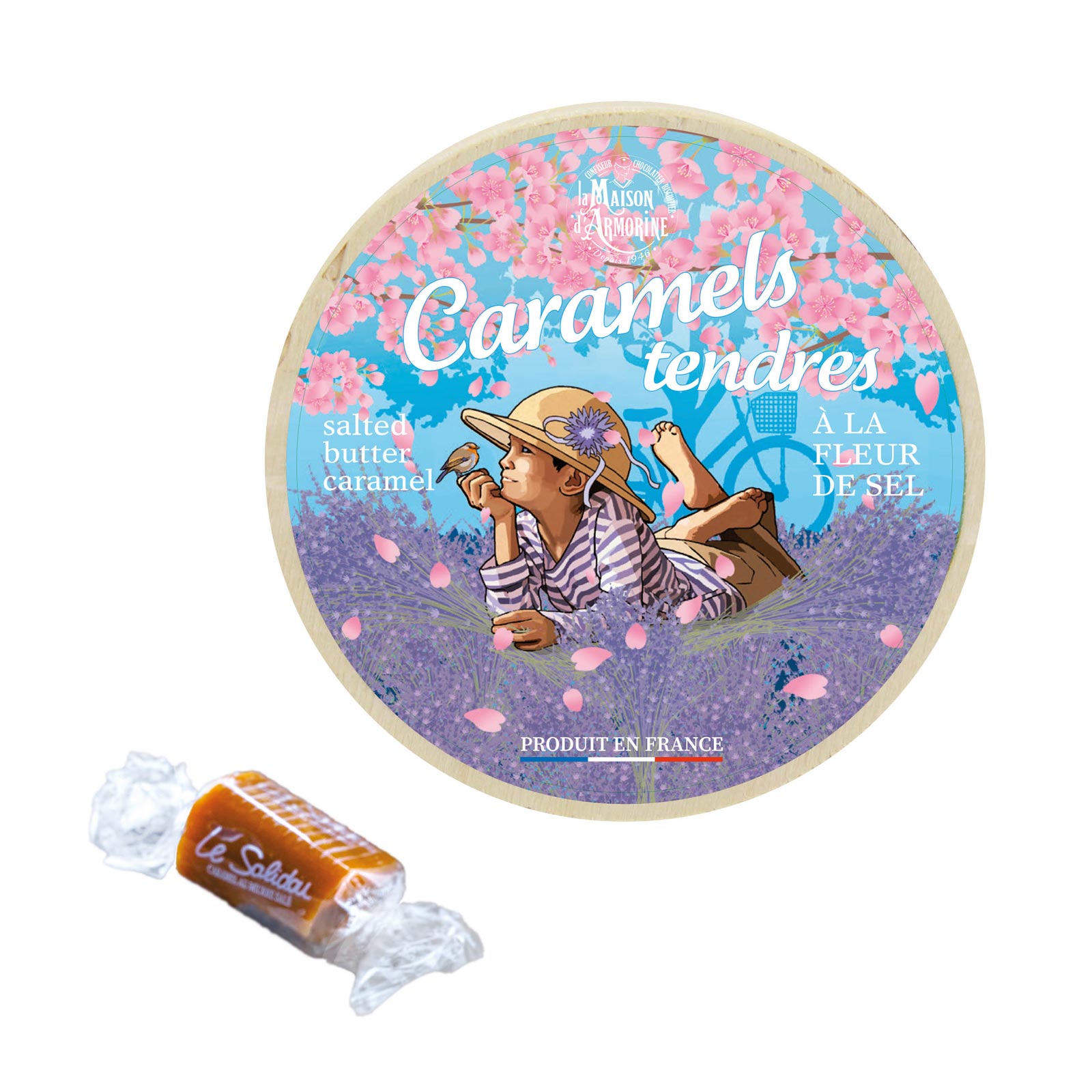 Smörkolor Vanilj & Havssalt i spånask