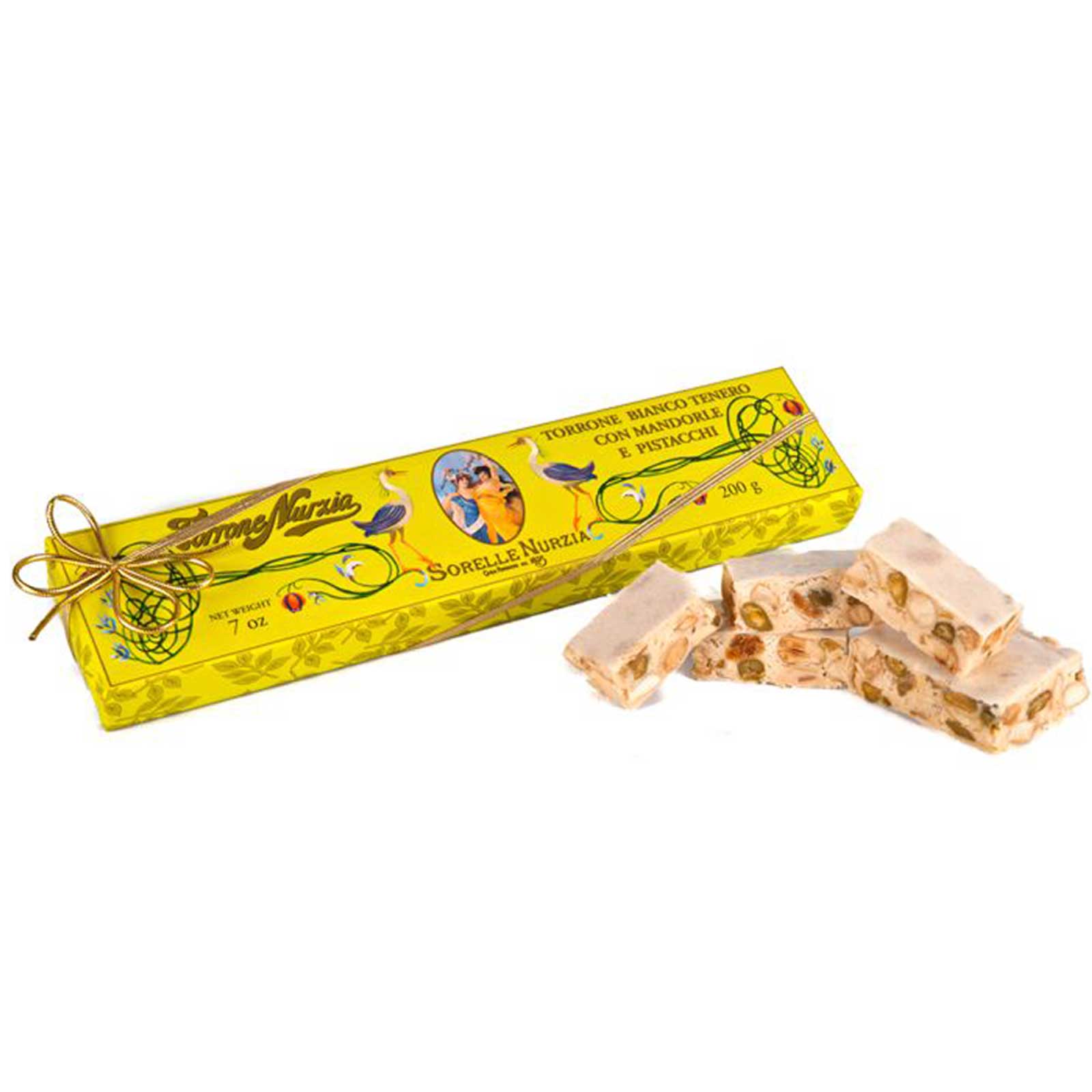 Mjuk vit torrone-nougat med pistagenötter – 200 g