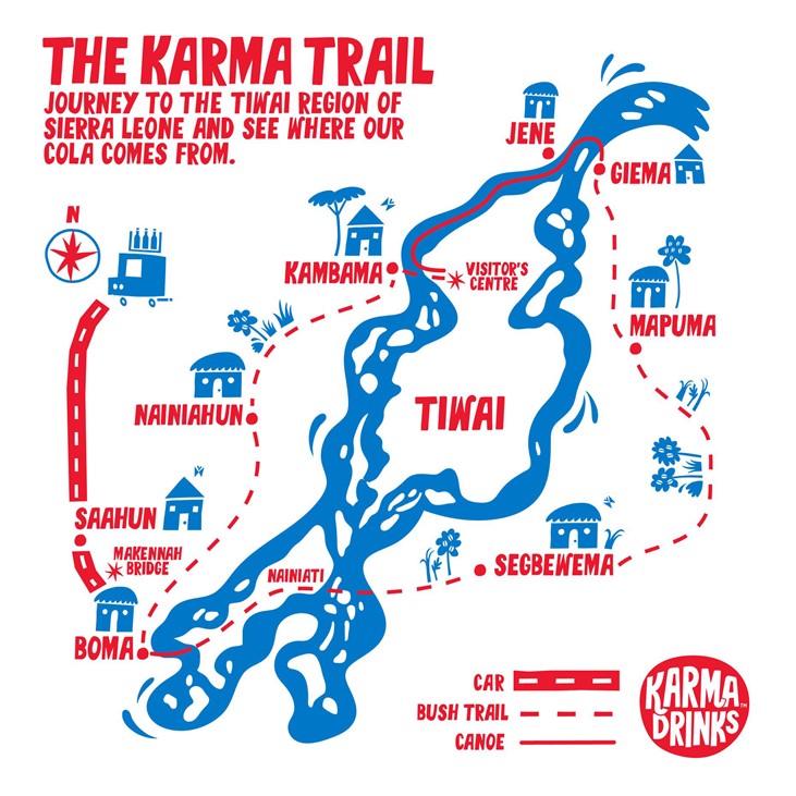 Byarna i Sierra Leone där colanöten kommer från