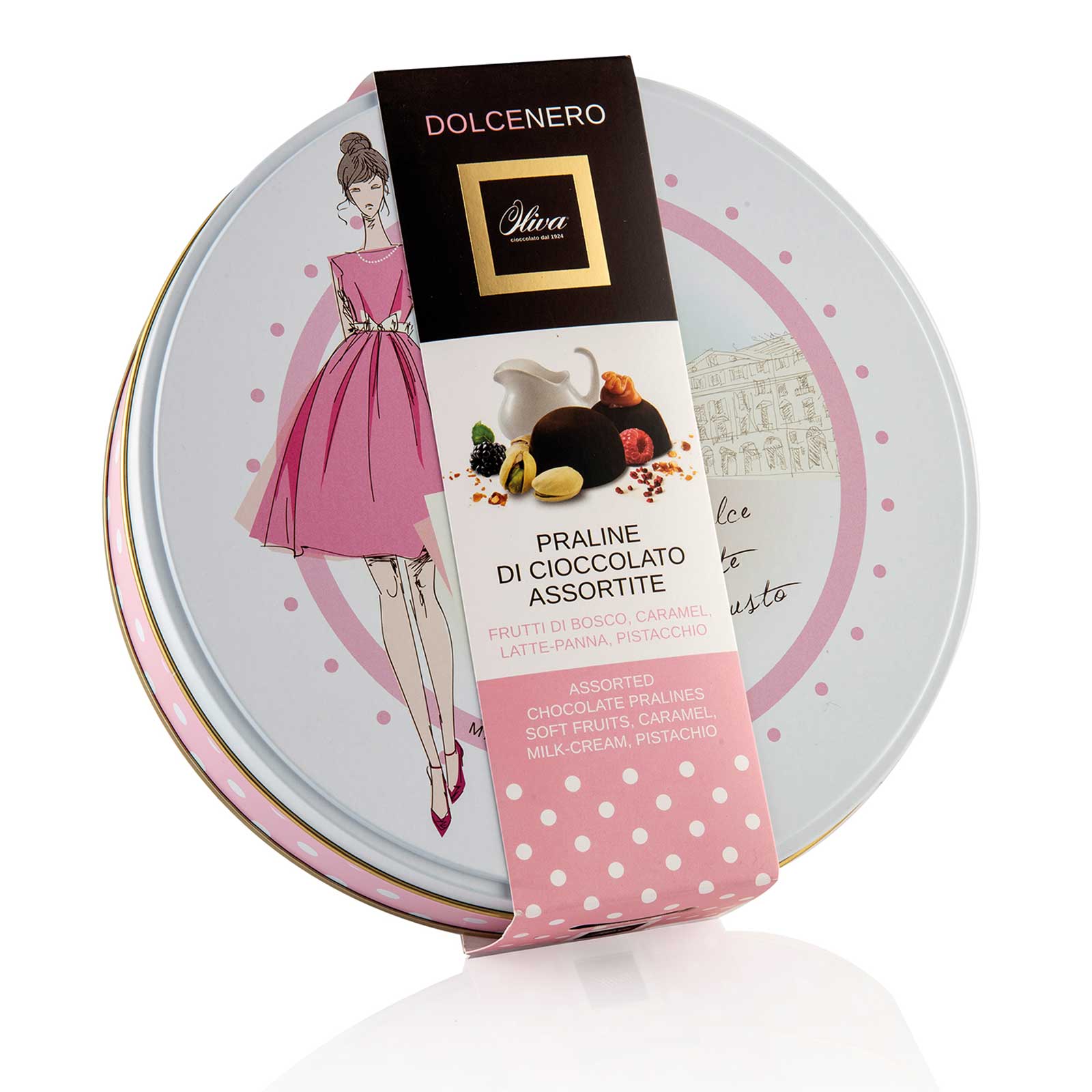 Presentburk med 4 blandade praliner