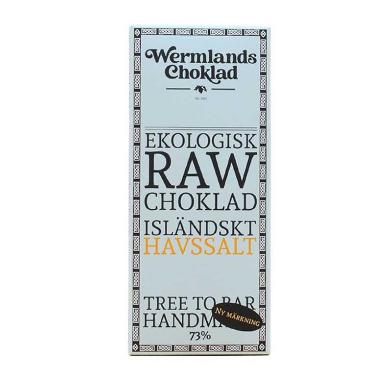 Rawchoklad isländskt havssalt